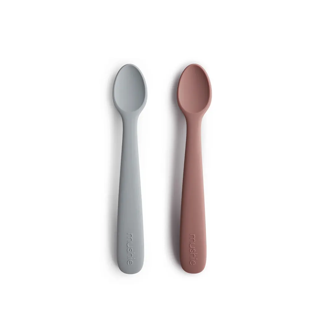 Silikon Baby Löffel 2er Set Stone/ Cloudy Mauve