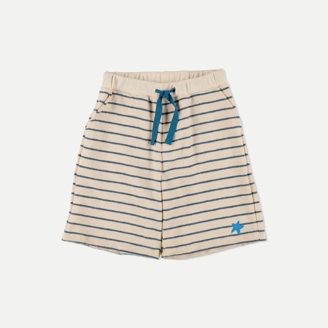 Organic Crepe Shorts Elio Blue Stripes