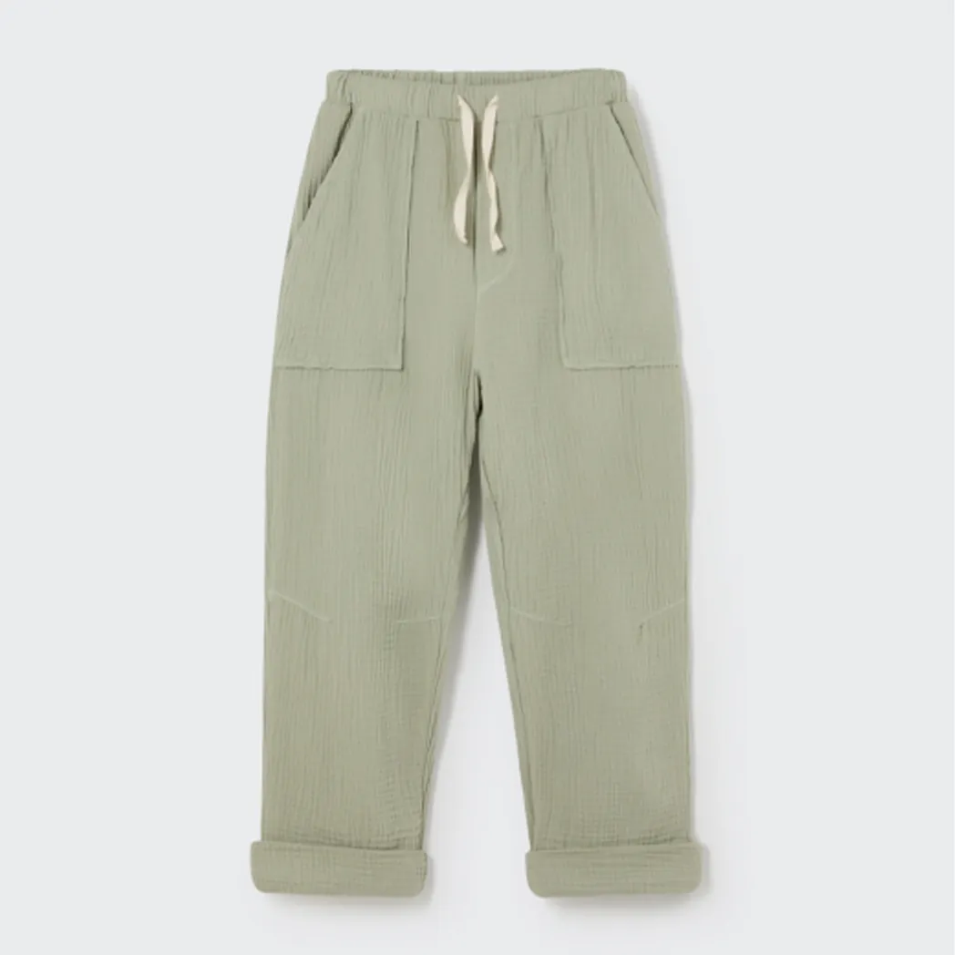 Soft Gauze Hose Ikerk Frosty Green
