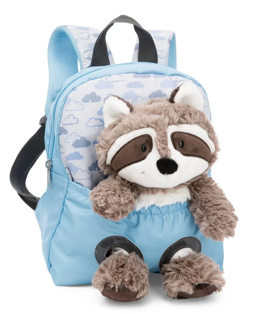 NICI Rucksack hellblau mit Waschbär