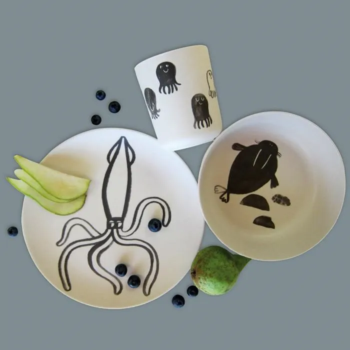 Kindergeschirr-Set Meerestiere
