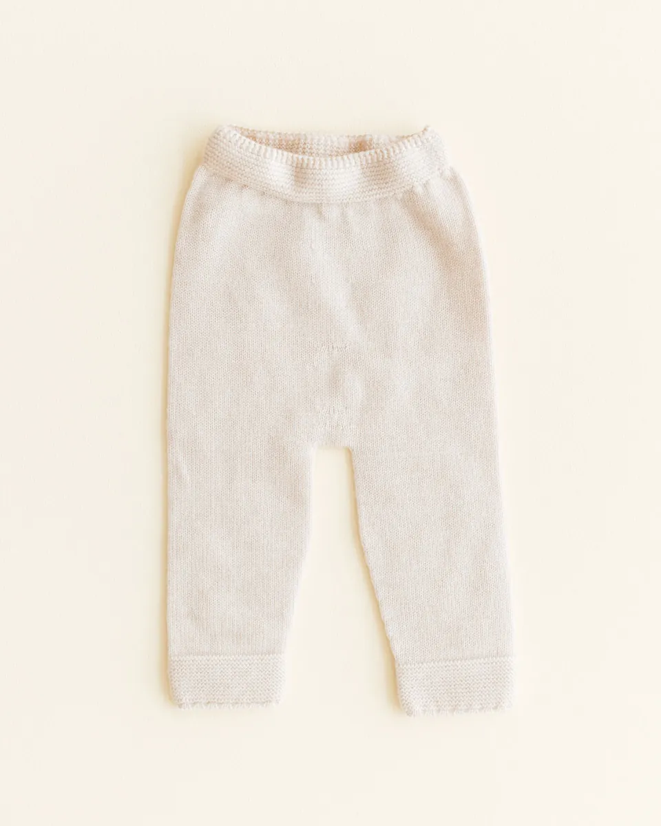 Hvid Baby Strickhose "Guido" Creme