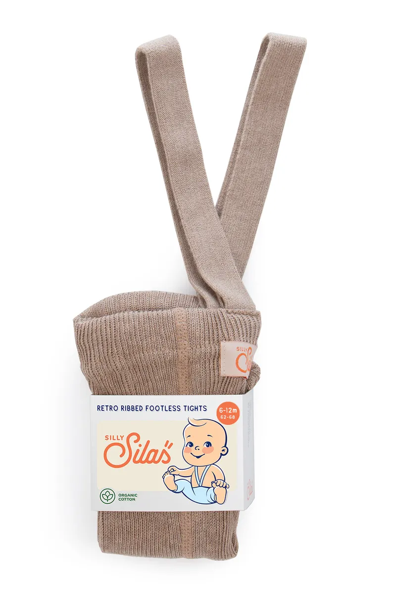Silly Silas Fusslose Strumpfhose "Retro" mit Träger | Peanut Blend