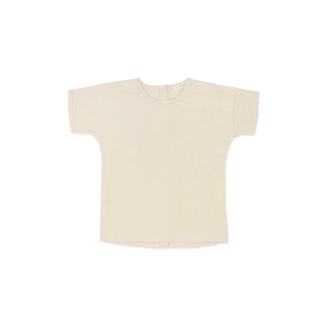 T-Shirt Textured Button back