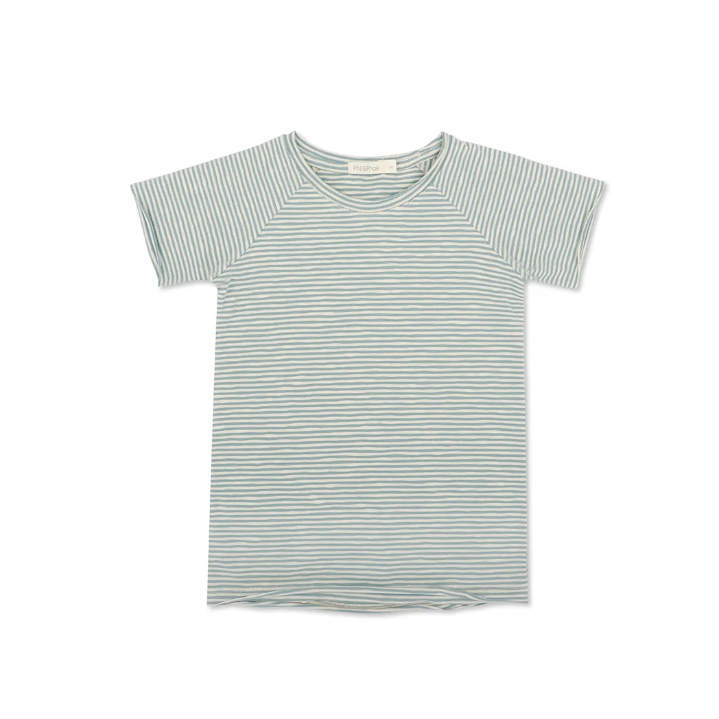 T-Shirt Raglan s/s Stripes Fresh blue