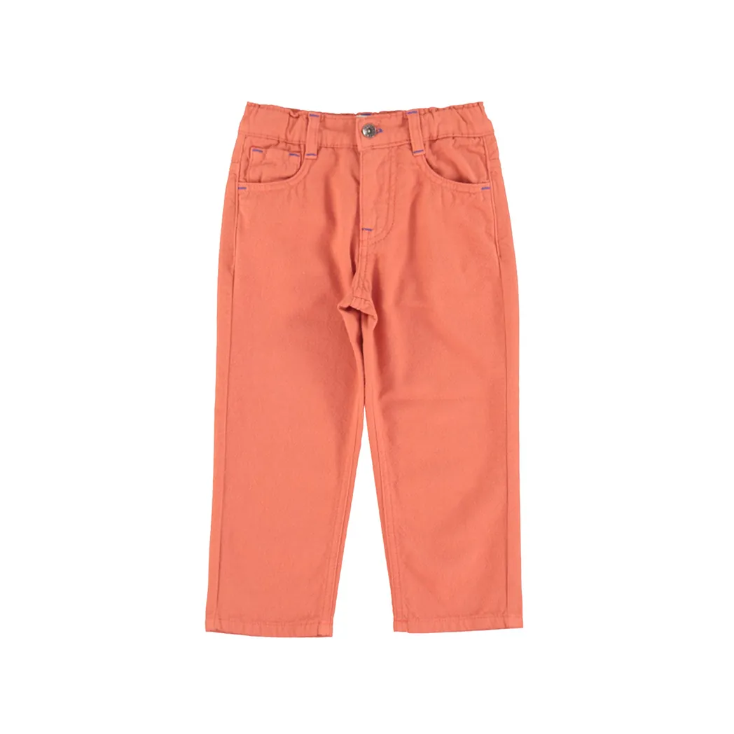 Organic Unisex Trousers Terracotta
