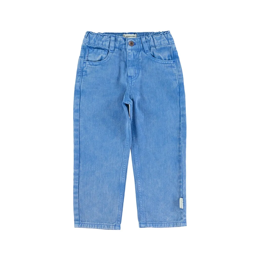 Unisex Hosen Washed Navy Blue