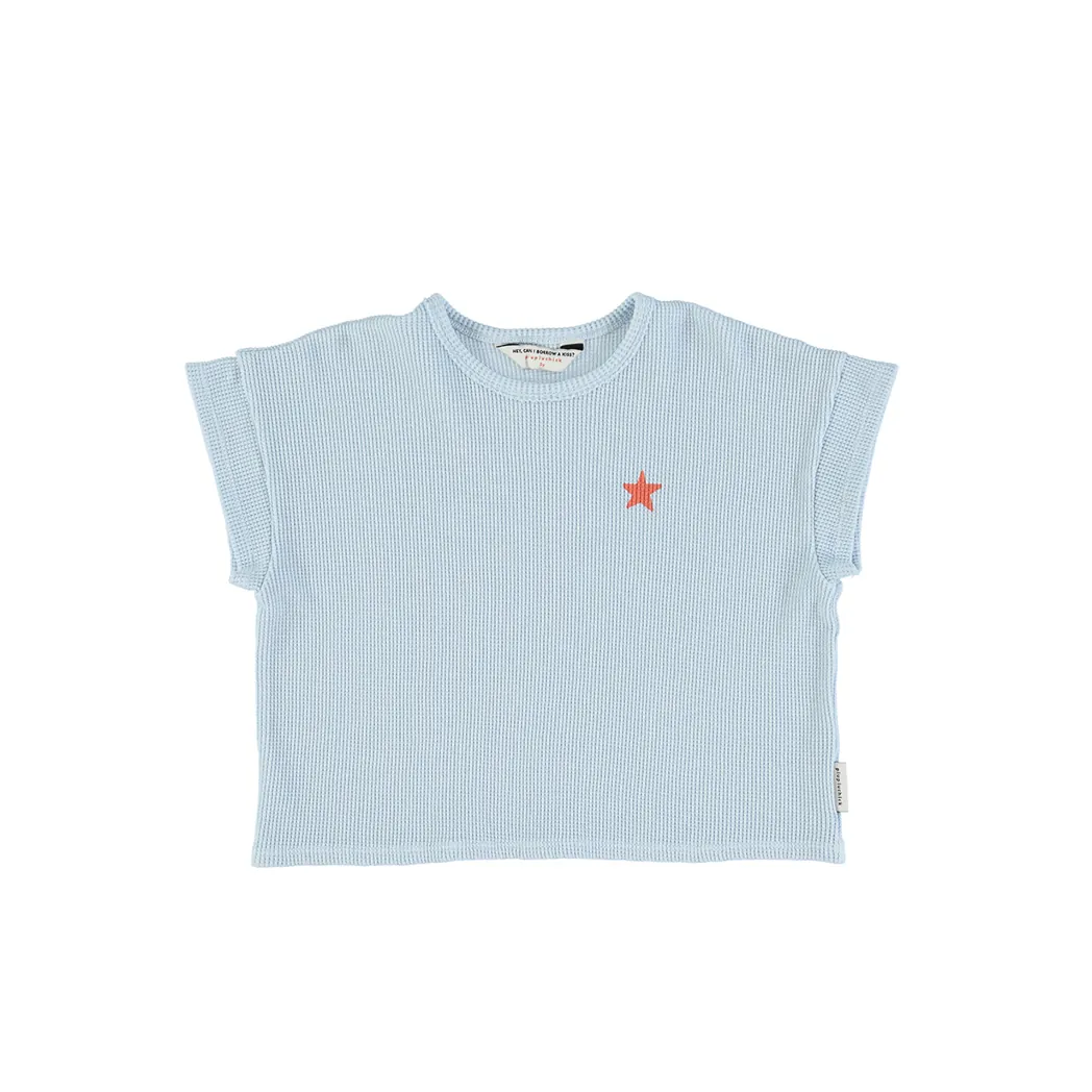 T-Shirt Light Blue with Red Logo
