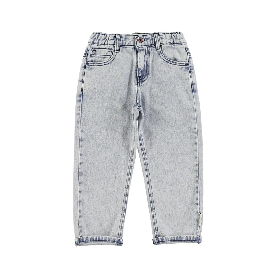 Unisex Denim Trousers Washed Light Blue