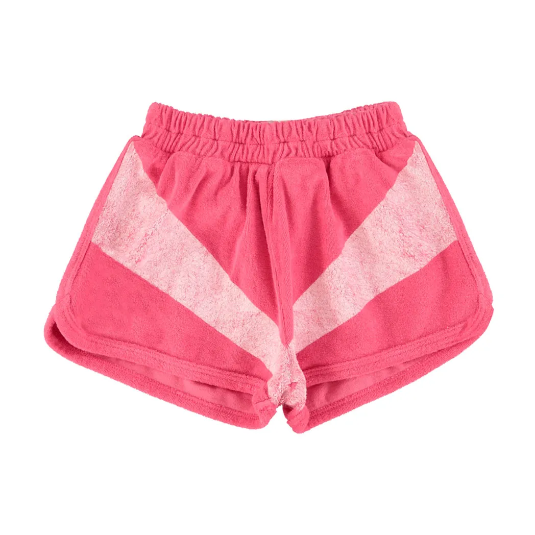 Frottée Shorts pink & white stripes