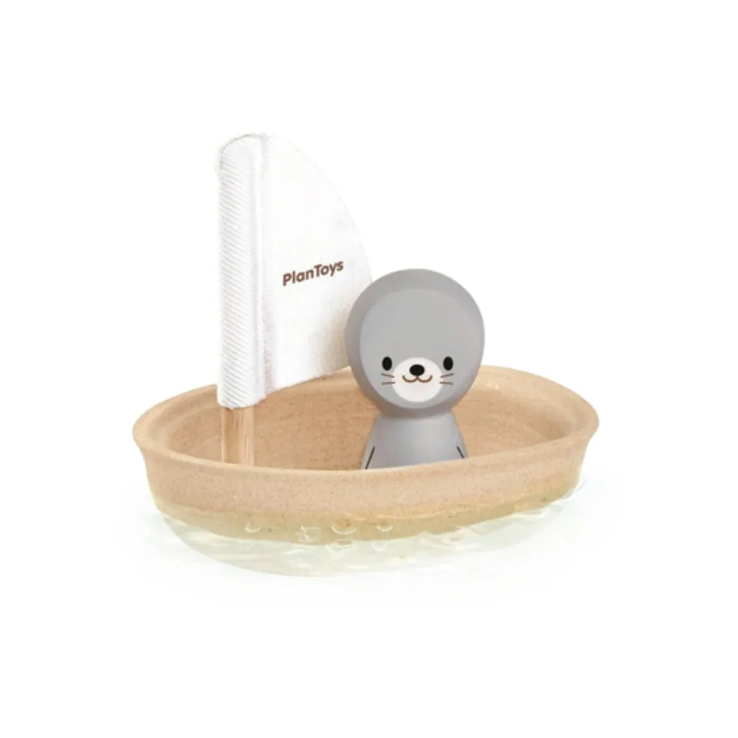 PlanToys Segelboot Robbe Natur