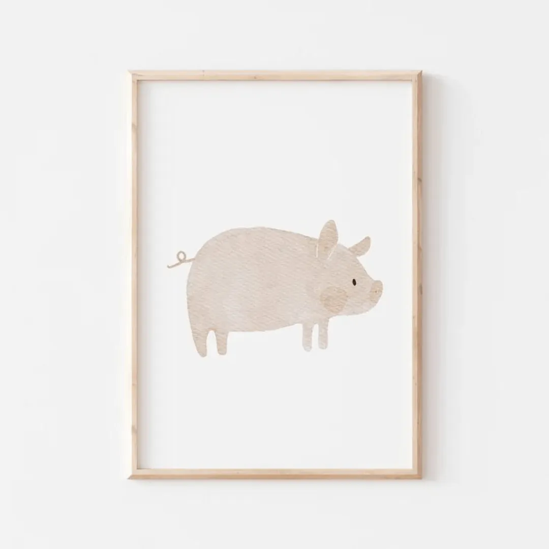 Poster Schwein A4 inkl. Rahmen