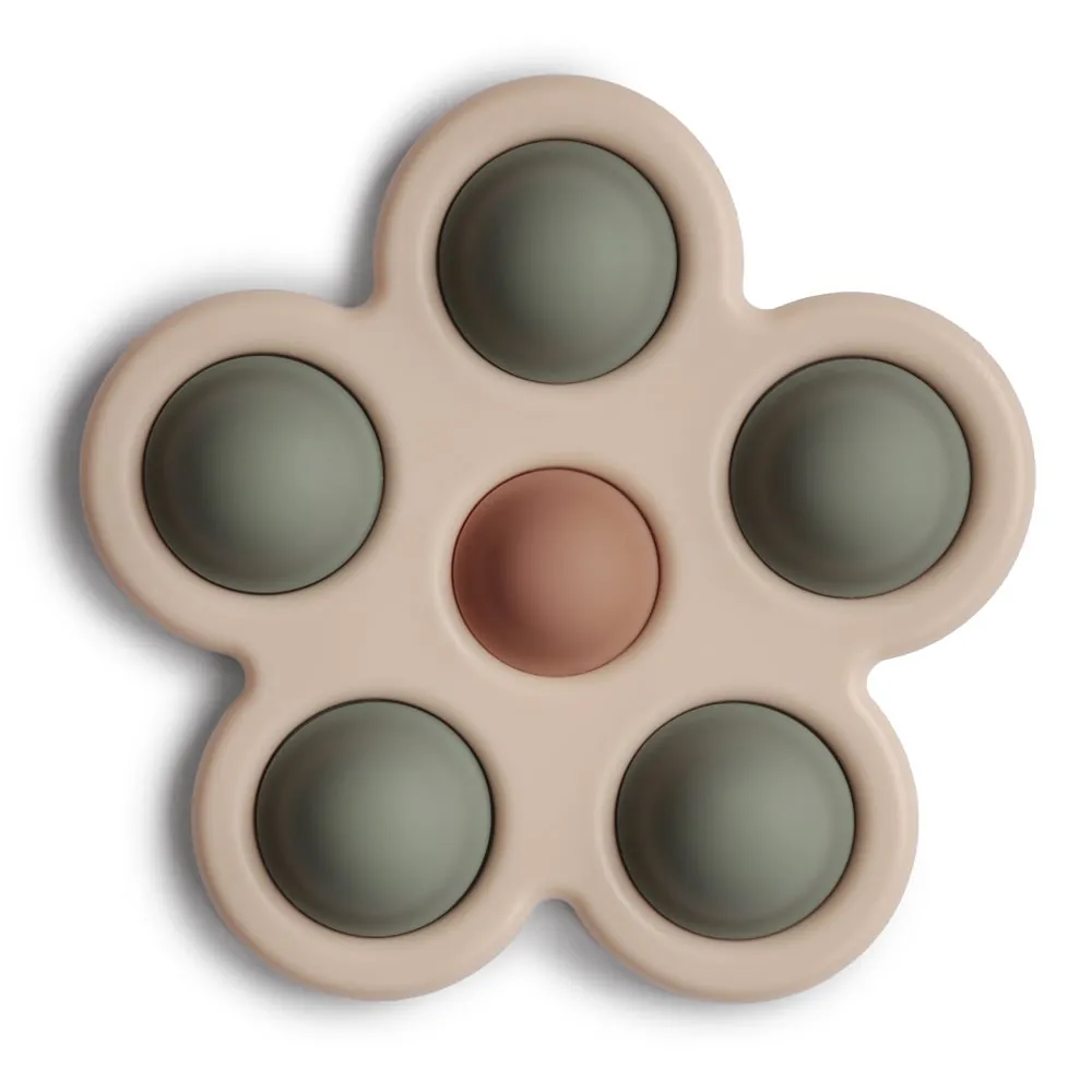 Mushie Blumen Babyspielzeug | Dried Thyme/Natural/Shifting Sand