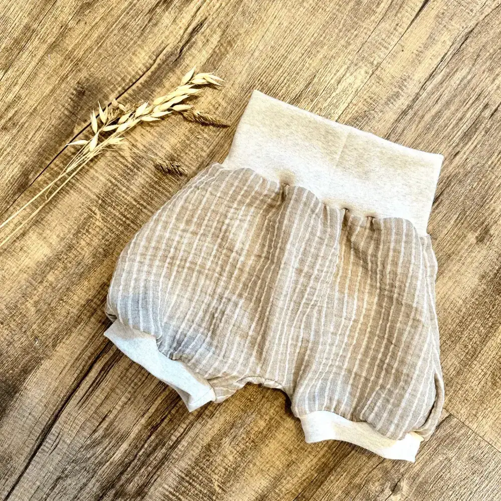 Pumphose Shorts Musselin Gr. 98 Streifen