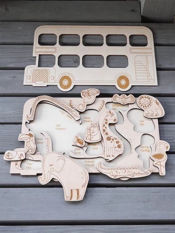 Holz Puzzle Bus (deutsch)