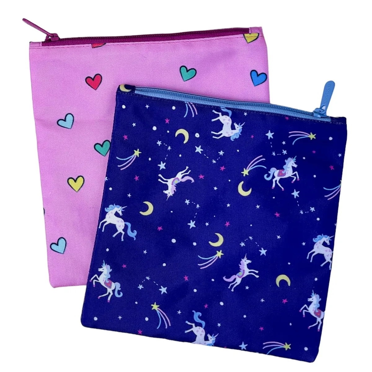 Yumbox Sandwischtasche mit Reissverschluss Doppelpack  - Hearts / Unicorn