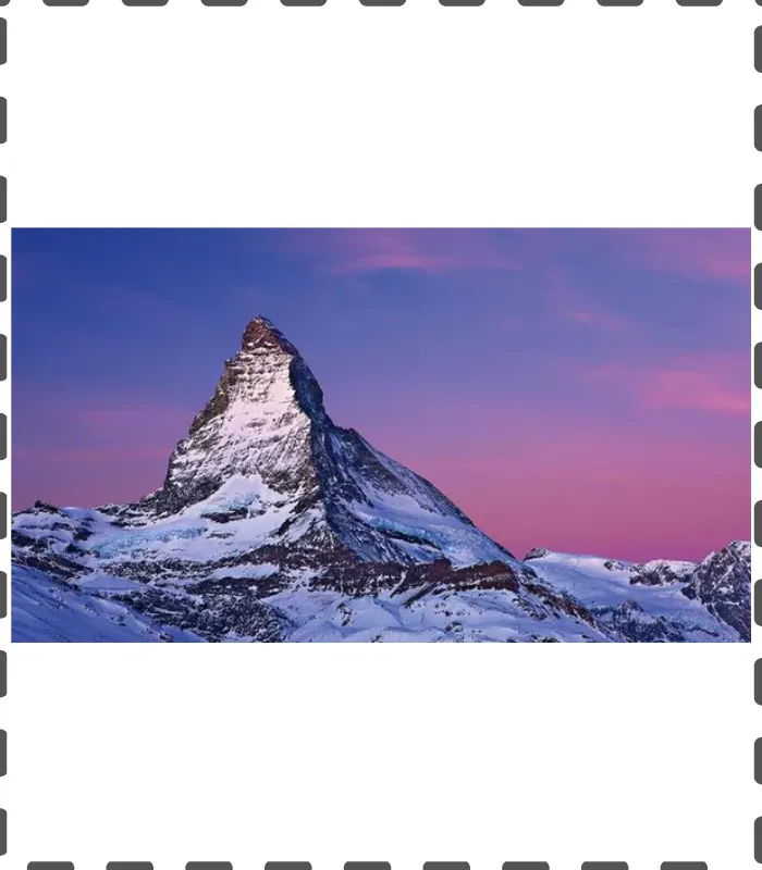Diamond Painting Matterhorn lila eckig 30x40cm