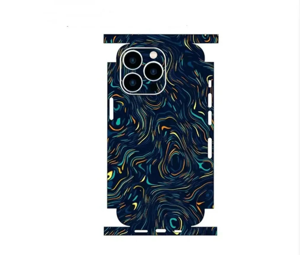 Colorful Decal Skin For iPhone17 16 15 14 13 12 11 Pro Max Cases Universe Astronaut Cover Protector Wrap Ultra Thin Stickers