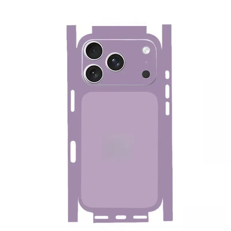 For Apple iPhone 17 16 15 14 iPhone13 Pro Max Full body Wrap Decal Skin 3D Plain color Rear Protective Sticker Film