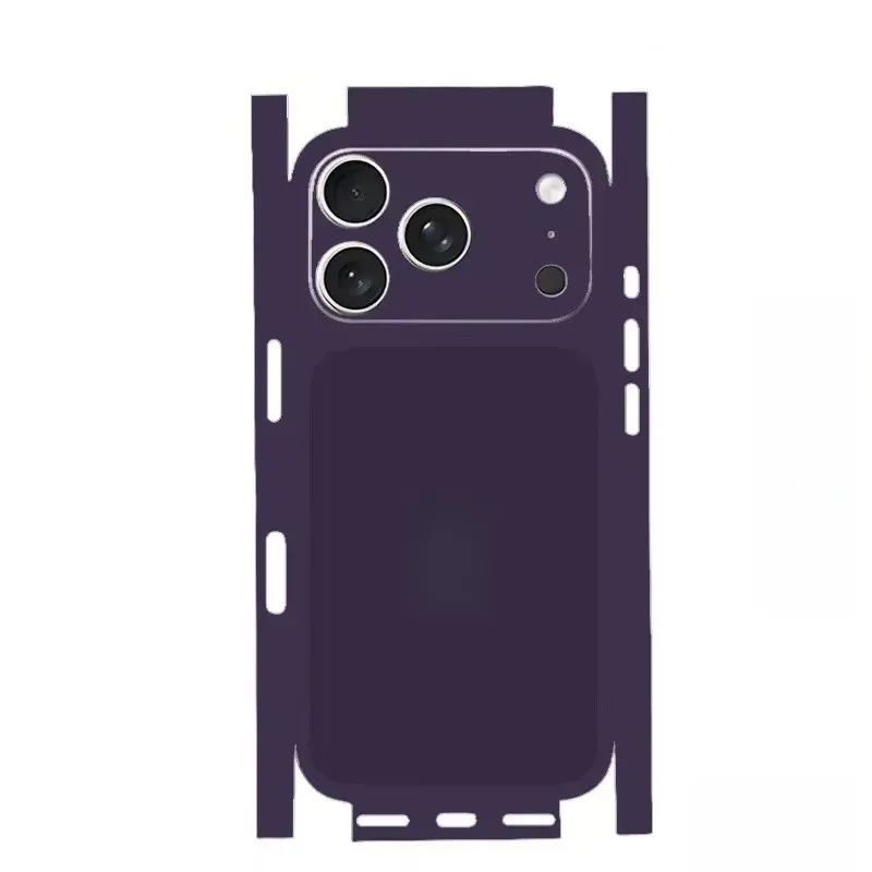 For Apple iPhone 17 16 15 14 iPhone13 Pro Max Full body Wrap Decal Skin 3D Plain color Rear Protective Sticker Film