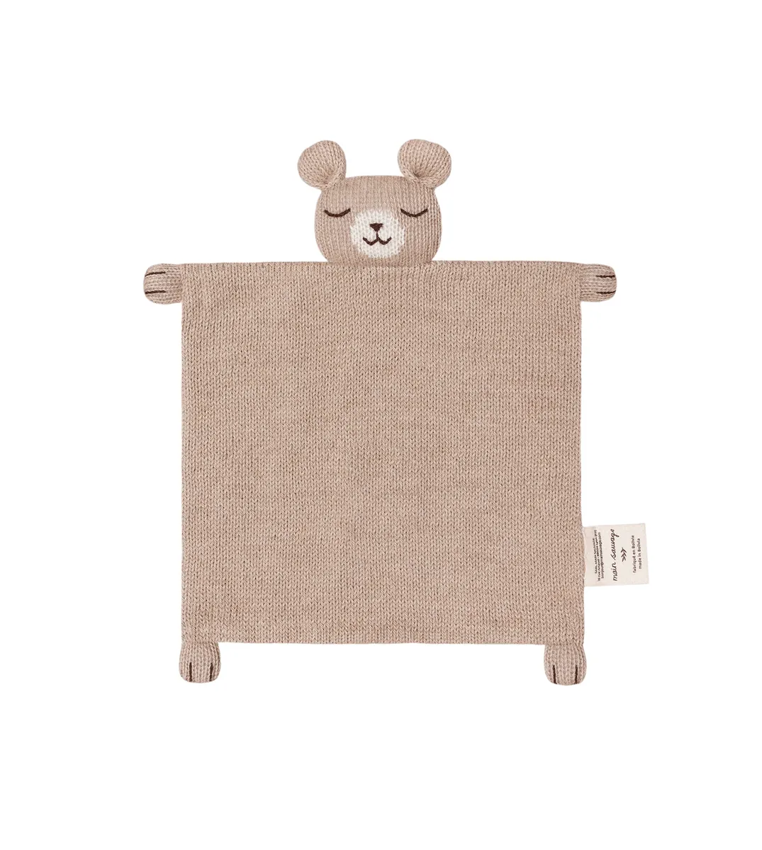 Strick Kuscheltuch Teddy Sand