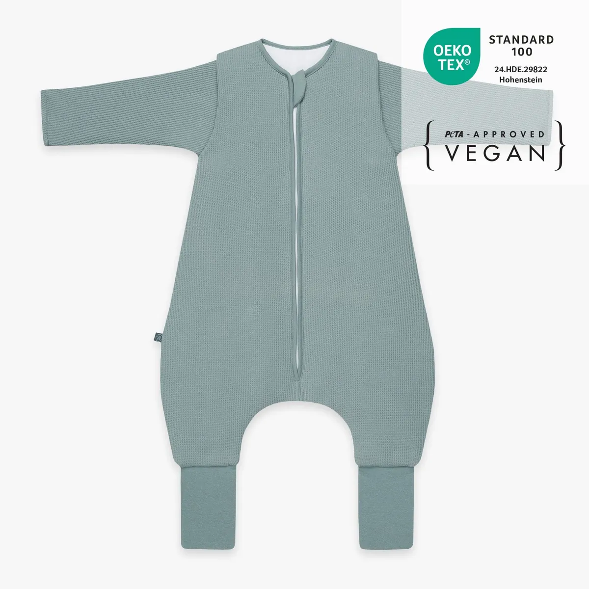 Schlafsack mit Umschlag-Fuss und Ärmel 3.5 TOG | Essential Mint
