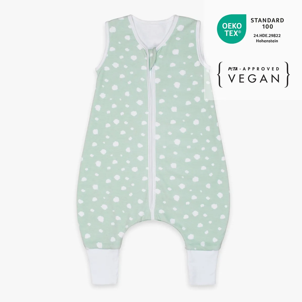 Schlafsack mit Füssen 1.0 TOG | Punkte Mint