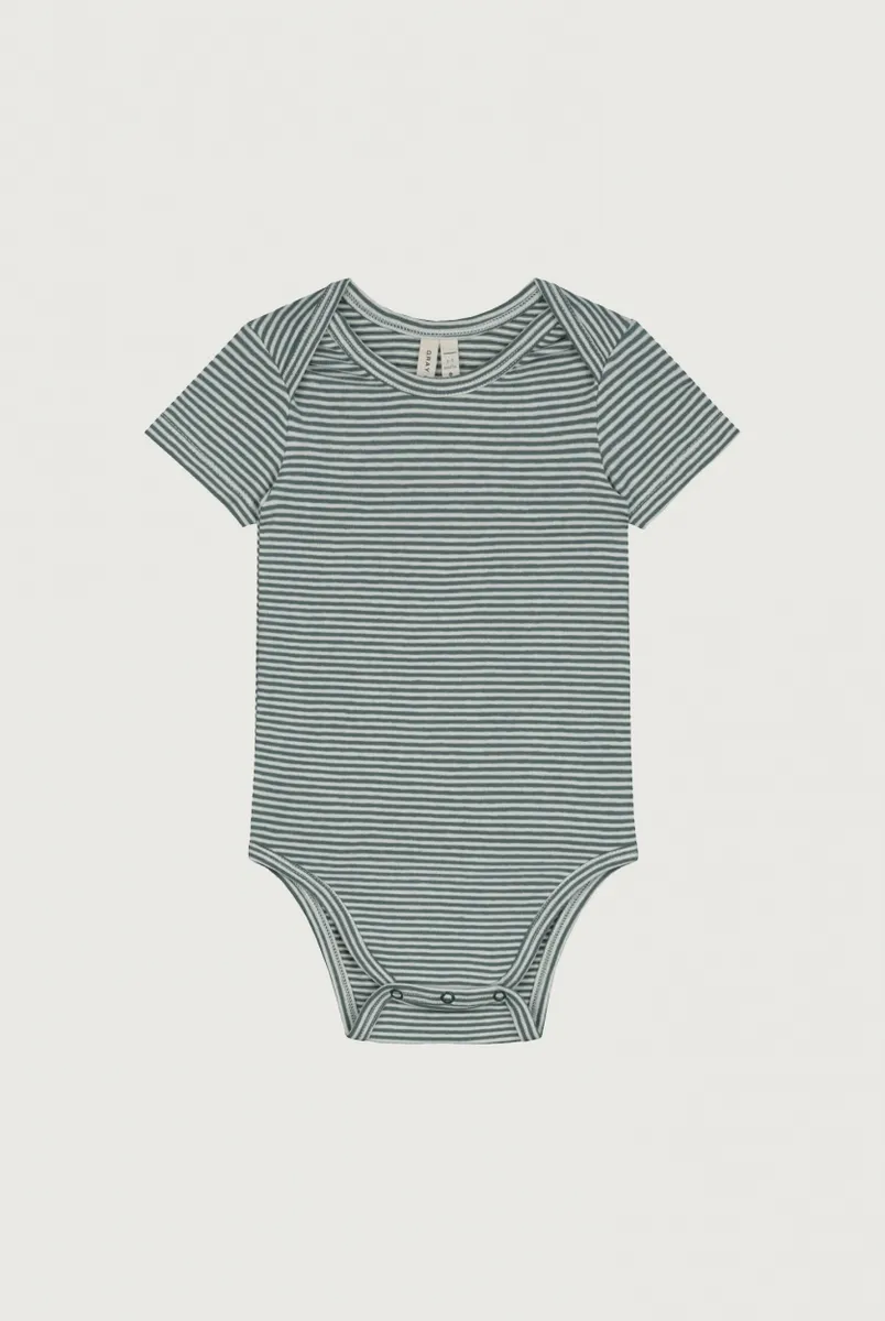 Gray Label Kurzarm-Body Blue Grey-Cream