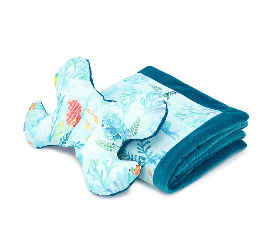Babykissen- und Deckenset Ocean