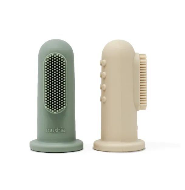 2er Set Finger- Zahnbürste Mint Sand