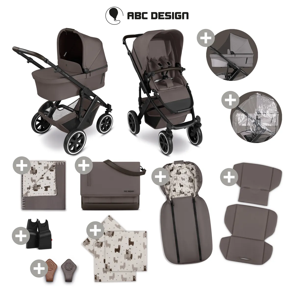 ABC Design Salsa 5 Air Starter Set marron mit Babyschale i-Gemm3 gratis dazu