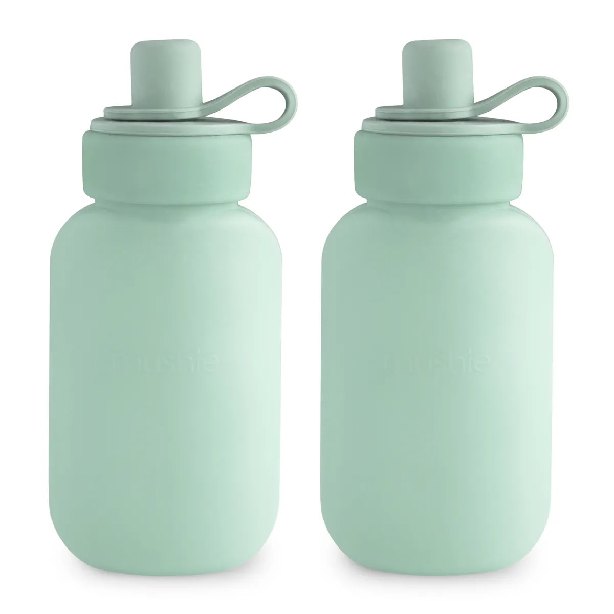 Mushie Silikon Brei Flasche 2er Pack | Cambridge Blue