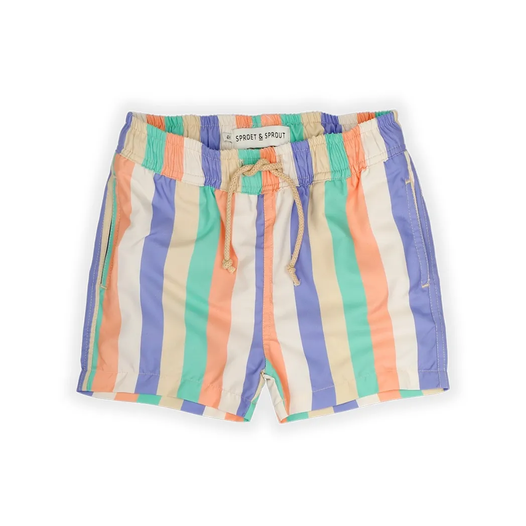 Bade Shorts Multi Colour Stripes Nectarine