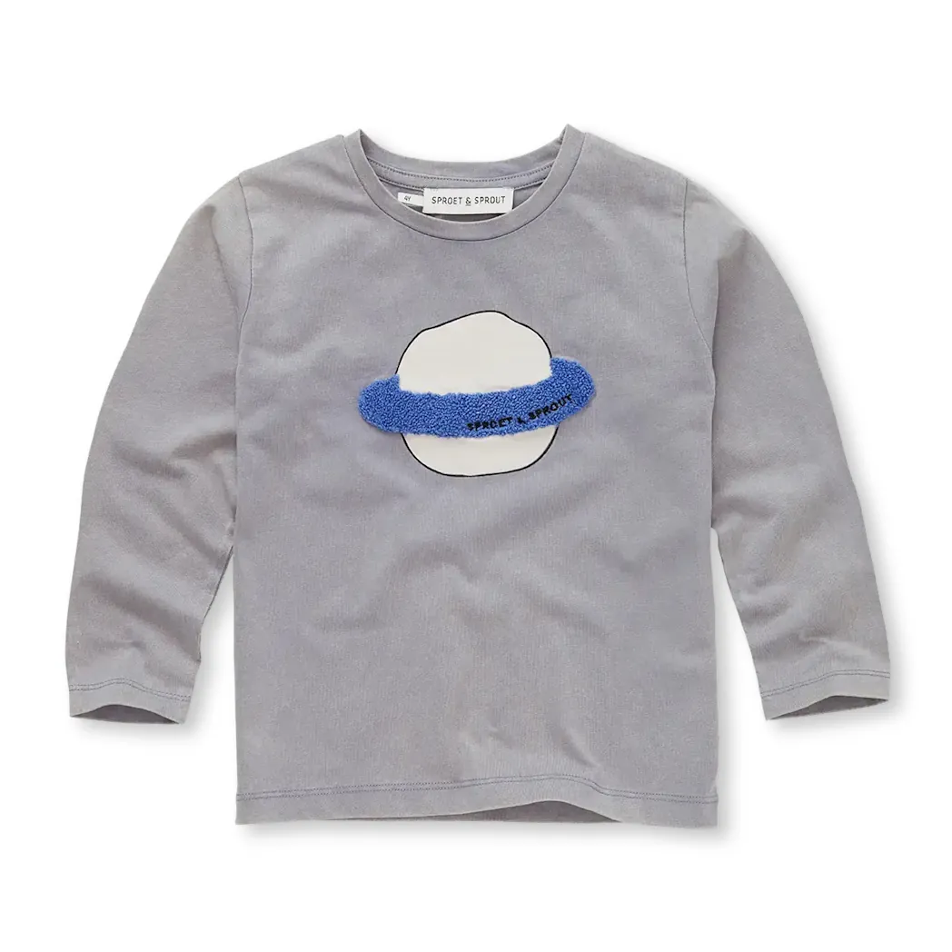 Langarm T-Shirt Saturn Stone grey