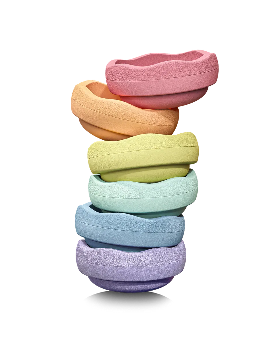 Stapelstein "Rainbow Pastel" 6er Set