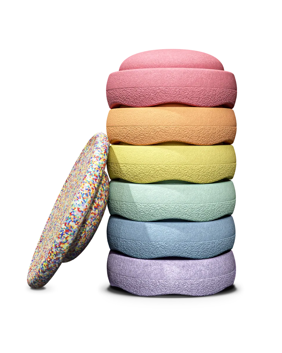 Stapelstein "Rainbow Pastel Bundle" 6+1 Set