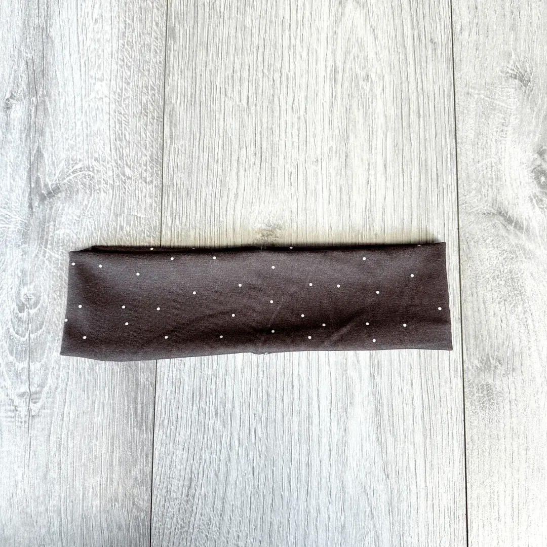 Stirnband 50cm grau/weiss