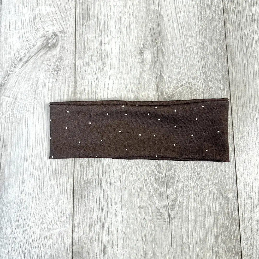 Stirnband 45cm grau/weiss