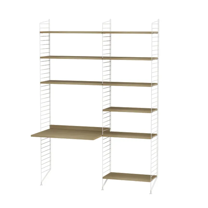 String Furniture Schreibtischkombination D | Eiche/Weiss