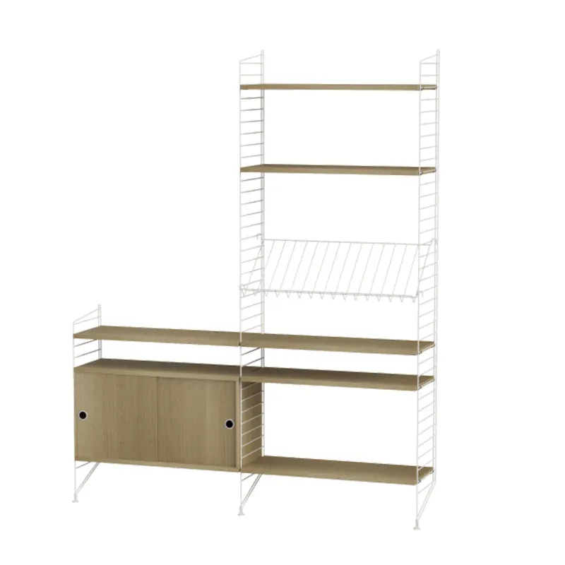 String Furniture Regalsystem K | Eiche/Weiss