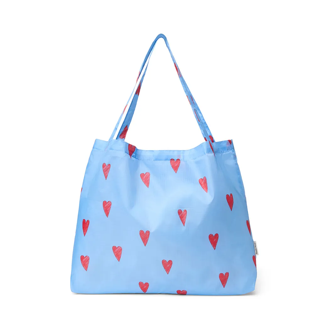 Einkaufstasche "Grocery Bag" Light Blue Hearts