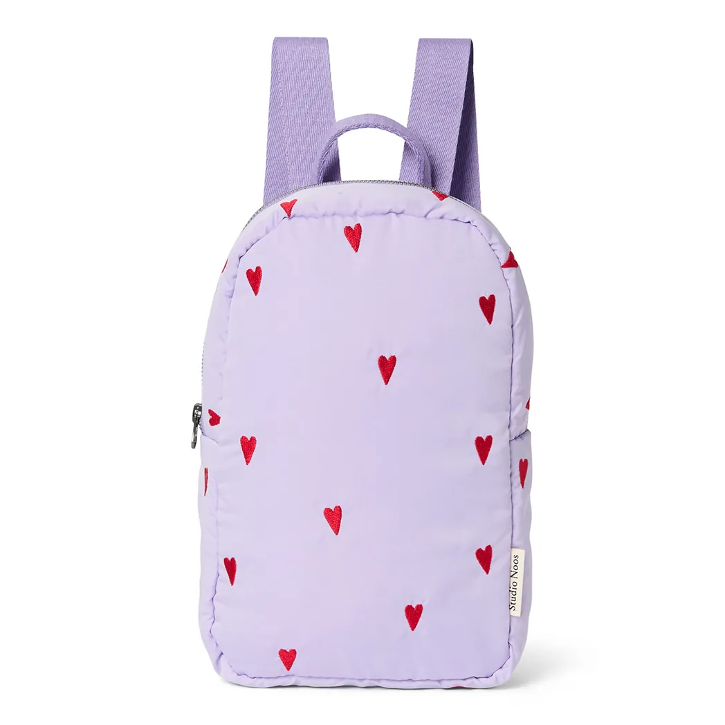 Mini Rucksack Puffy Purple Hearts