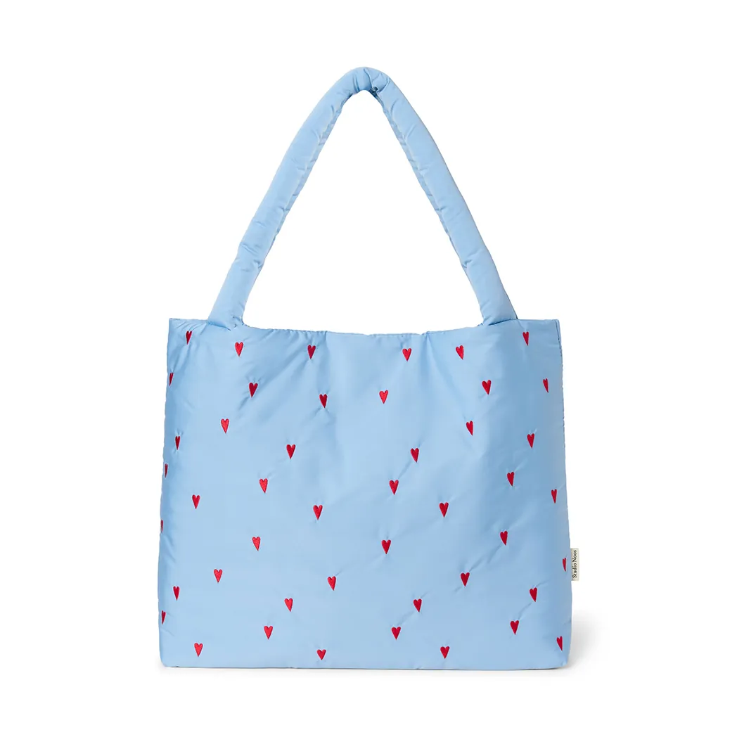 Tragetasche "Mom Bag" Puffy Light Blue Hearts
