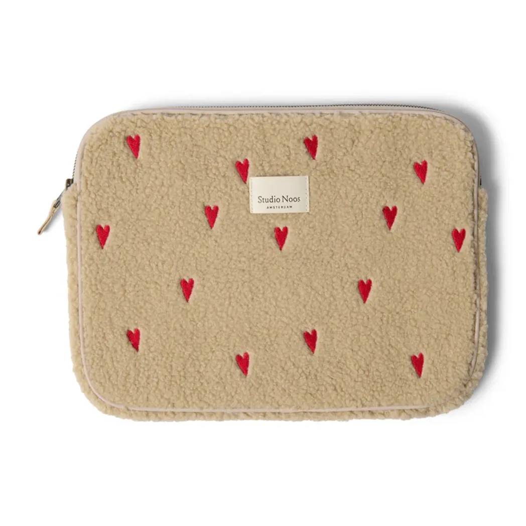 Laptop Hülle Teddy Ecru Hearts 13 Zoll