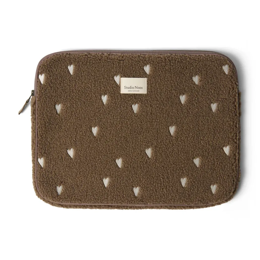 Laptop Hülle Teddy Hearts Brown 15 Zoll