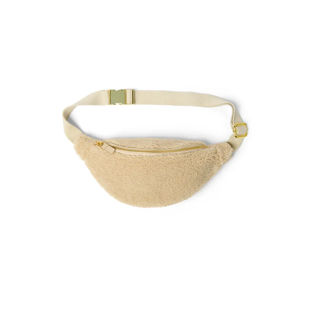 Bauchtasche "Mini Fanny Pack" Teddy Ecru