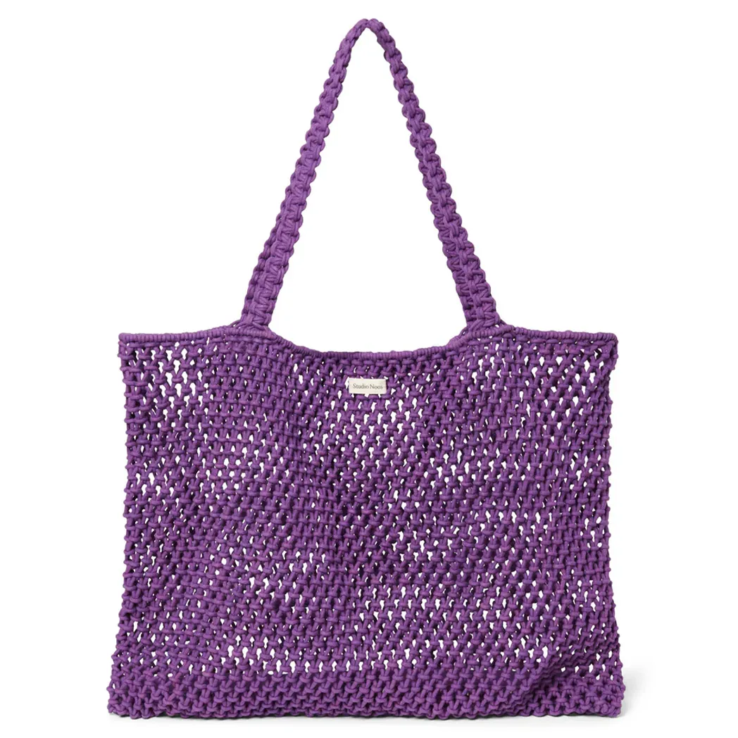 Tragetasche "Mom Bag" Macramé Purple