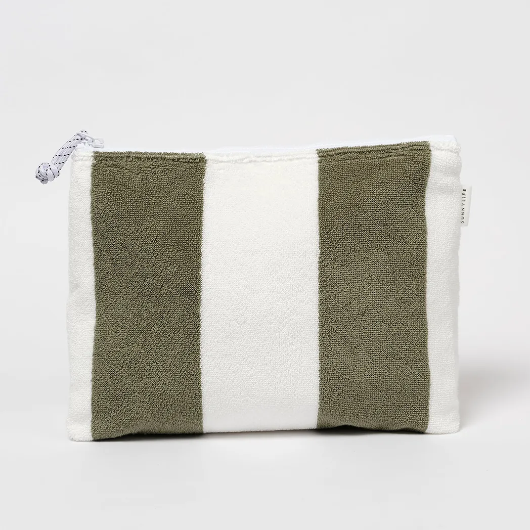 Frottee Strandtasche The Vacay Olive Stripe