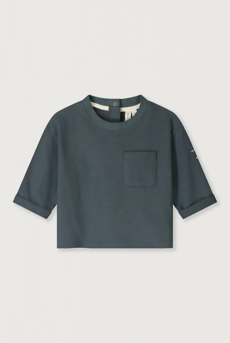 Gray Label Baby Langarm Shirt | Blue Grey