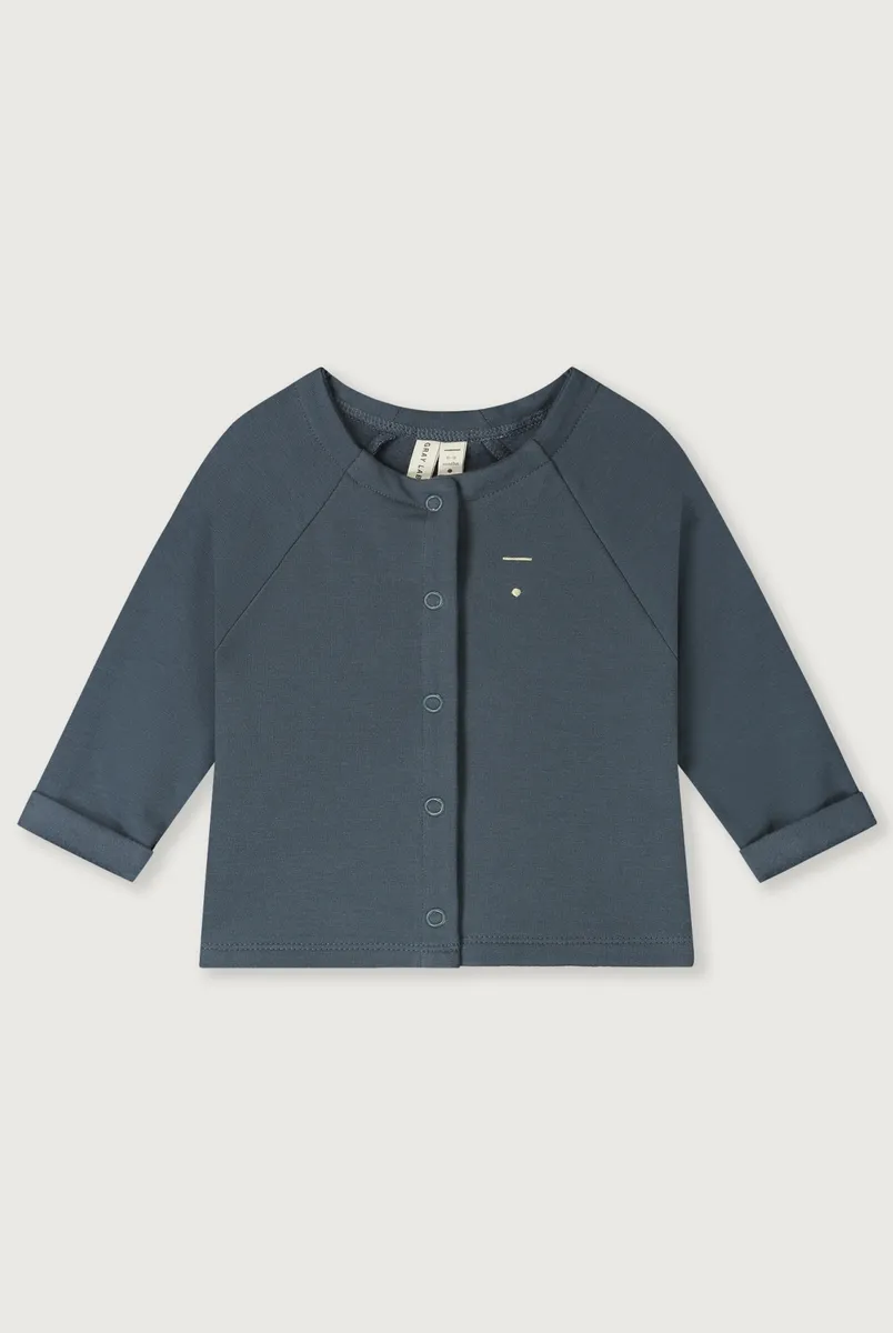 Gray Label Baby Raglan Cardigan | Blue Gray